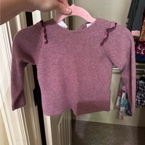 Zara Kids Mauve Ruffled Sweater